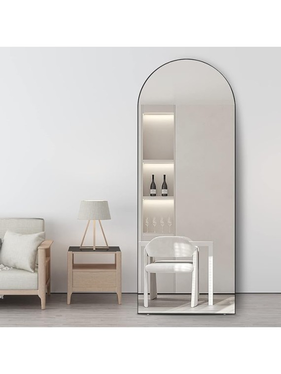 65"x22" Full Length Mirror, Arched Mirror, Floor Mirror with Stand, Full Body Mirror, Wall Mirror for Bedroom, Dressing Room, Living Room