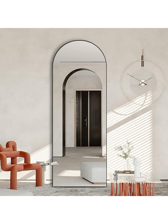 65"x22" Full Length Mirror, Arched Mirror, Floor Mirror with Stand, Full Body Mirror, Wall Mirror for Bedroom, Dressing Room, Living Room