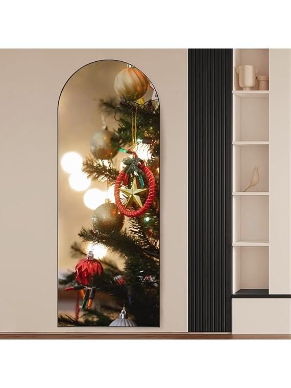 65"x22" Full Length Mirror, Arched Mirror, Floor Mirror with Stand, Full Body Mirror, Wall Mirror for Bedroom, Dressing Room, Living Room