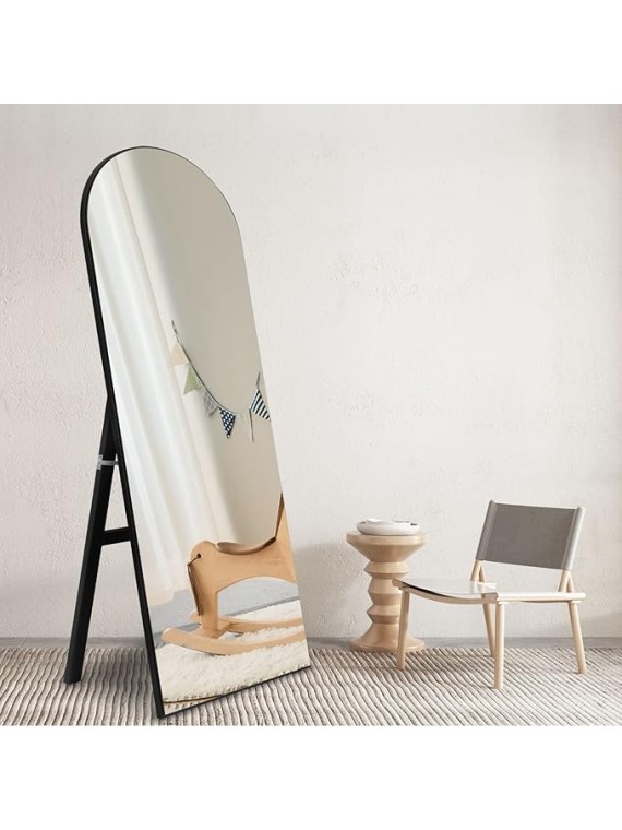 65"x22" Full Length Mirror, Arched Mirror, Floor Mirror with Stand, Full Body Mirror, Wall Mirror for Bedroom, Dressing Room, Living Room