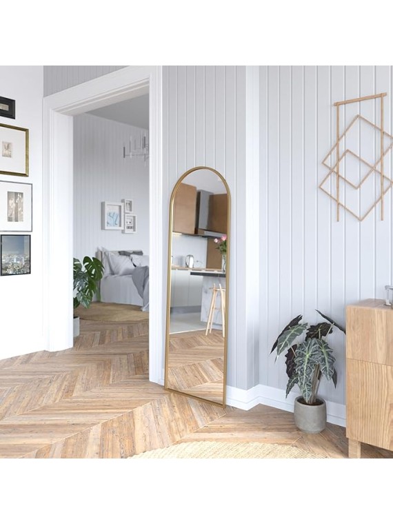 Rustic Accent Mirror for Bathroom, Entry, Dining Room, & Living Room (Gold, 65"x22")