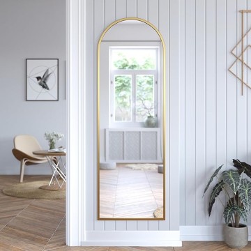 Rustic Accent Mirror for Bathroom, Entry, Dining Room, & Living Room (Gold, 65"x22")