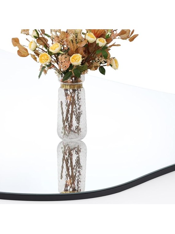 Full Length Mirror 63"x24" Irregular Wall Mirror Wave Frameless for Living Room Bathroom Bedroom Entryway Decor