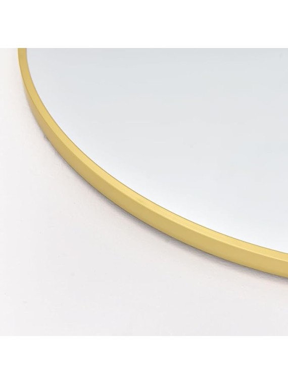 Arched Full Length Mirror77 x38 Full Body Floor Mirror Standing Hanging or Leaning Wall, Arch Wall Mirror with Stand Aluminum Alloy Frame for Bedroom Cloakroom Gold