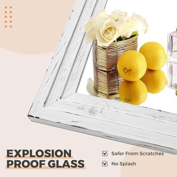 65"x24" Full Length Mirror Solid Wood Frame Floor Mirror for Living Room, Bedroom Hanging or Leaning, White